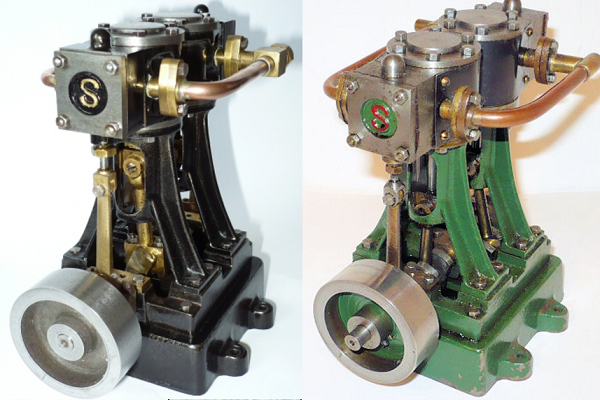 公制尺寸双缸蒸汽发动机模型图纸资源下载（非常精美的小机械）