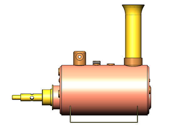 直径90mm的卧式压力锅炉图纸（蒸汽发生装备）可作为蒸汽机械的蒸汽发生器